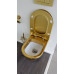 PAULA závesná WC misa, 35,5x50cm, zlatá