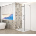 Štvorcový sprchový kút TRINITY CHROME 900x900 mm, číre sklo, ľavý