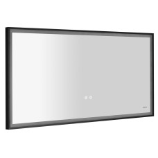 SORT zrkadlo s LED osvetlením 120x60cm, senzor, fólia anti-fog, 3000-6500 ° K, čierna mat