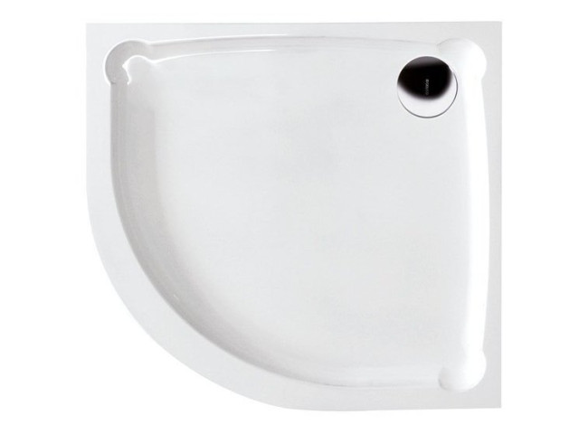 HERA90 sprchová vanička z liateho mramoru, štvrťkruh, 90x90x7,5cm, R550