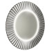 Okrúhle zrkadlo PRIDE s LED osvetlením v ráme ø 90 cm, strieborné