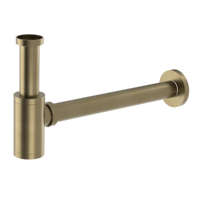Sifón umývadla 5/4", odpad 32 mm, okrúhly, matná zlatá farba