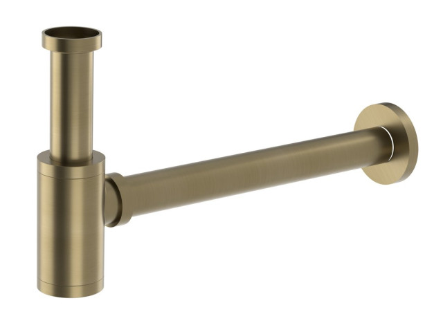 Sifón umývadla 5/4", odpad 32 mm, okrúhly, matná zlatá farba