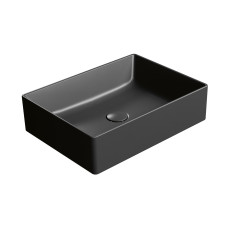 KUBE X keramické umývadlo na dosku, 50x37cm, čierna mat