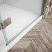 Štvorcový sprchový kút TRINITY CHROME 800x800 mm, číre sklo, ľavý