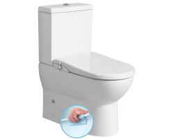 JALTA WC kombi, bez ráfika, s elektronickým bidetom CLEAN STAR, spodný/zadný odpad, biela