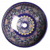 PRIORI keramické umývadlo, priemer 40,5cm, 15,5cm, fialová s ornamentami
