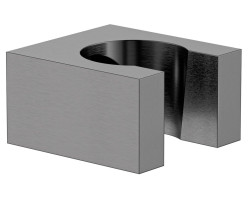 Hranatý držiak na sprchu, pevný, farba gun metal