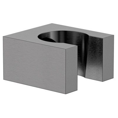 Hranatý držiak na sprchu, pevný, farba gun metal