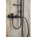 Mydelnička pre sprchovú tyč 25mm, ABS/čierna mat