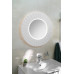 LUMIRO STRIP okrúhle zrkadlo s LED osvetlením v ráme ø 75 cm, matná biela
