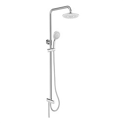 Mereo, Sprchový set s tyčou, biela hlavová sprcha a trojpolohová ručná sprcha CB95001SW1