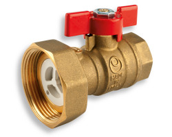 Guľový kohút so šróbením a spätnou klapkou k čerpadlám 1" x 6/4"