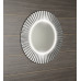 Okrúhle zrkadlo PRIDE s LED osvetlením v ráme ø 90 cm, strieborné