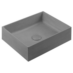 FORMIGO betónové umývadlo na doske, 47,5x36,5cm, sivé