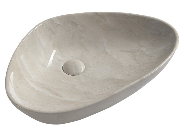 DALMA keramické umývadlo 58,5x39x14 cm, Marfil