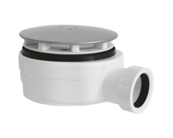 Vaničkový sifón, priemer 90mm, DN40, nízky, krytka chróm