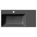 Keramická umývadlová doska NUBES 100x50cm, s policou na pravej strane, matná čierna