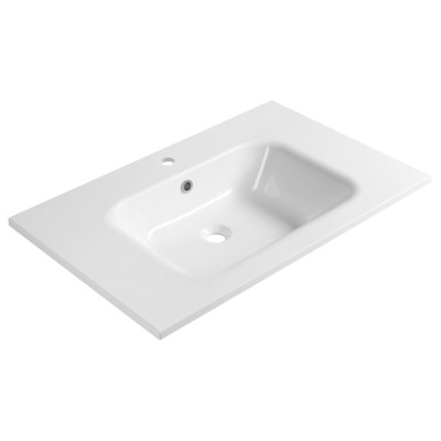 Umyvadlo ARECA, liaty mramor, 81 x 51,5 cm, biele