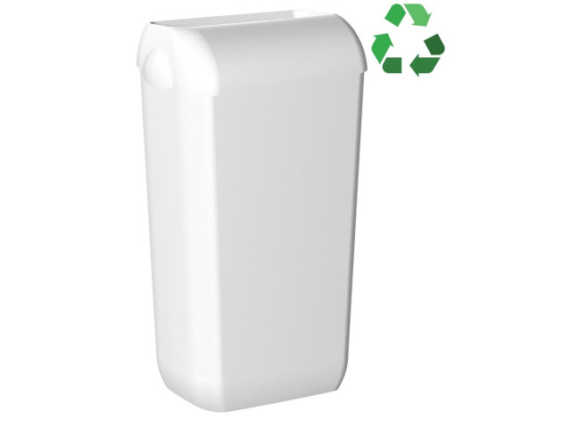 ECOLORED nástenný odpadkový kôš s vekom, 23 l, ABS, Soft Touch, biely