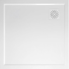 Sprchová vanička XENA z liateho mramoru, štvorcová 90x90cm, biela