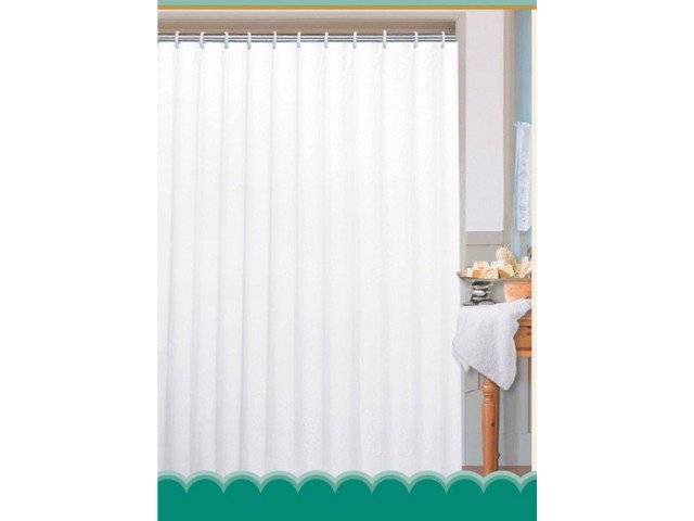Záves 180x180cm, 100% polyester, jednofarebný biely