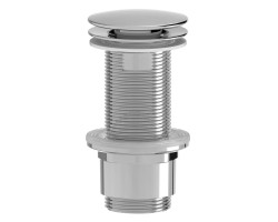 Umyvadlový vývod 5/4“, neuzatvárateľný, veľká zátka, 10-80 mm, ABS/chróm