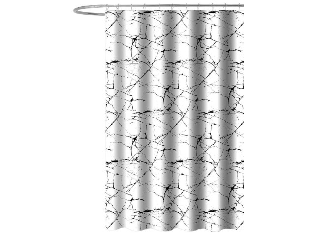 Sprchový záves 180x180cm, polyester, mramorový vzor