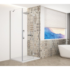 TRINITY CHROME štvorcový sprchový kút 900x900 mm, číre sklo, pravý