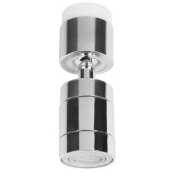 Perlátor s kĺbom a prepínačom, redukcia M22x1 a M24x1, ABS/chróm