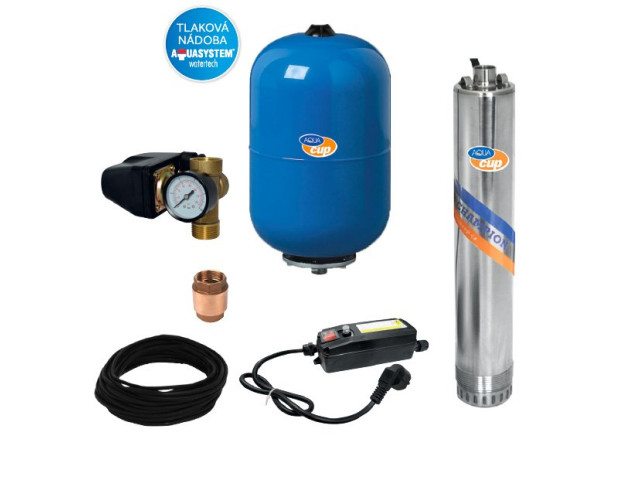 SUB CONTROL 24 - 4“ A-TEC 75/60 M Vodáreň s ponorným čerpadlom a ovládacím elektroboxom