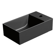 KUBE X keramické umývadlo 40x23 cm, čierna mat