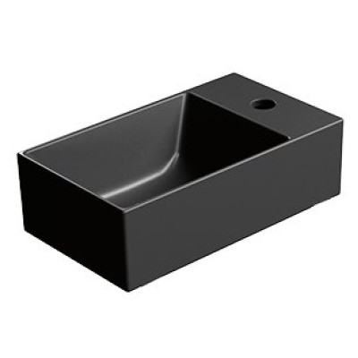 KUBE X keramické umývadlo 40x23 cm, čierna mat