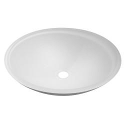 TELICA sklenené umývadlo, priemer 42 cm, biela mat