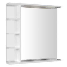 KORIN STRIP zrkadlo s LED osvetlením a policami 70x70x12cm