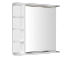 KORIN STRIP zrkadlo s LED osvetlením a policami 70x70x12cm