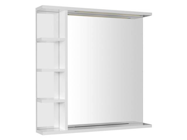 KORIN STRIP zrkadlo s LED osvetlením a policami 70x70x12cm