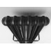 Vykurovacie teleso FEDE 1500x306 mm, 6 segmentov, čierne matné