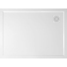 Sprchová vanička XENA z liateho mramoru, obdĺžniková 120x90cm, biela