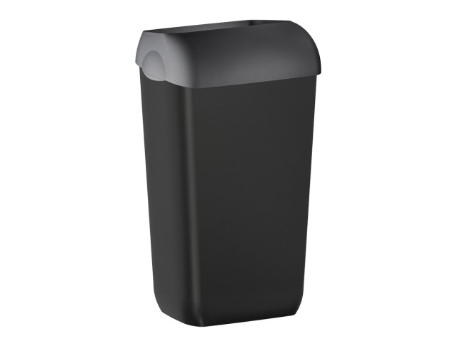 COLORED odpadkový koš nástenný s víkem 23l, ABS, Soft Touch, čierna matná