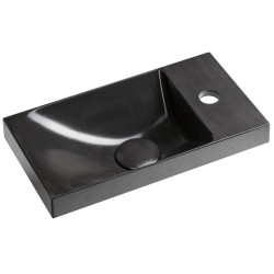 Betónové umývadlo AGOS 40 x 22 cm, ľavé/pravé, antracitová pololesklá povrchová úprava Betónové umývadlo AGOS 40 x 22 cm, ľavé/pravé, antracitová pololesklá povrchová úprava