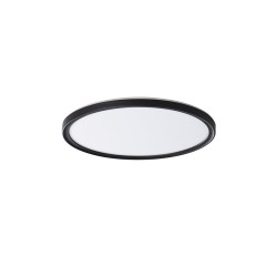 AZPO stropné LED svietidlo, ø 225 mm, 11,8 W, IP54, čierna matná