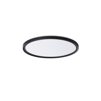 AZPO stropné LED svietidlo, ø 225 mm, 11,8 W, IP54, čierna matná