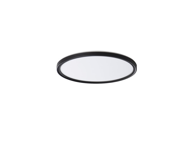 AZPO stropné LED svietidlo, ø 225 mm, 11,8 W, IP54, čierna matná