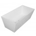 KVADRIE vaňa 1590x650x550mm, liaty mramor, objem 360L, biela lesk