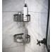 SMART rohová polica do sprchy, 200x80x151mm, čierna mat