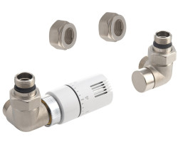 ECO pripojovacia sada termostatická, ľavá, nikel/biela