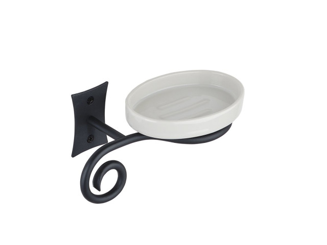 REBECCA mydelnička, čierna / keramika