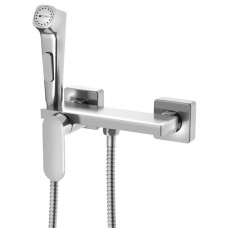 Nástenná batéria na bidet so sprchou Stop a odkladacou plochou, chróm