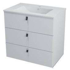 MITRA umývadlová skrinka, 3 zásuvky, 74,5x70x45,2 cm, biela